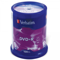  DVD+R() VERBATIM 4,7Gb 16x 100. Cake Box 43551 (/-5518)