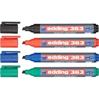 Набор маркеров для досок EDDING 363/4S, 1-5мм., cap-off,скошенный набор 4цв