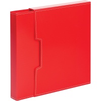 Папка на 80 файлов в коробе красный