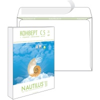 Конверт Nautilus,ЭКО, С5(162х229мм), стрип,80г, 25шт/уп