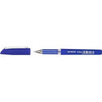 Ручка гелевая G-9800 синий 0,5мм нубук. корпус, метал. клип