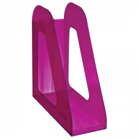 Лоток для бумаг вертикальный СТАММ "Фаворит", ширина 90 мм, тонированный фиолетовы (слива), ЛТ709