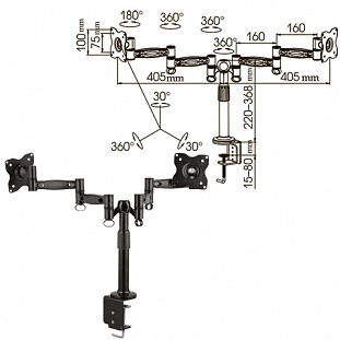   2   KROMAX OFFICE-3, VESA 75/100, 10-24,  210, 7.