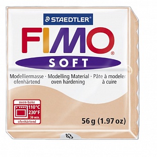 Глина полимерная телесная, 56гр,запек в печке,FIMO soft 8020-43