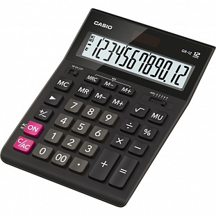 Калькулятор Casio бухг. GR-12 12 разряд. DP черный