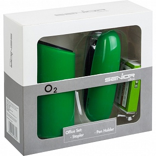 Набор настольный пластиковый 3 пр. SENIOR SN960243, зеленый