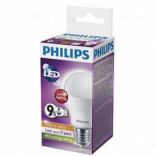 ��������.����� Philips LED Bulb 9,5W, 230V, ������ E27, 3000� �����. ����
