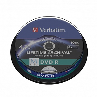   Verbatim M-Disc DVD R 10 Pack Spindle 43824