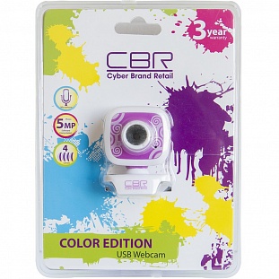 Веб-камера CW-835M Purple,универс. креп.,4 линзы, 1,3МП,микрофон