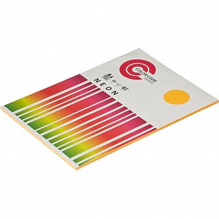 Бумага для ОфТех Набор цветной бумаги (оранжевый неон), 75гр, А4, 100 листов