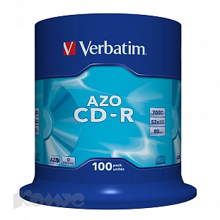 �������� ���������� Verbatim CD-R 700MB 52x CB/100 43430 Crystal