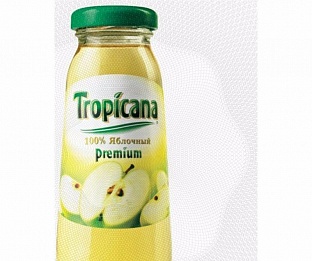 Сок Tropicana яблоко стекл. бут. 0,2л 12 шт/уп