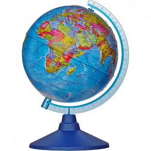 Глобус Земли политический, Классик, рельефный, 210мм