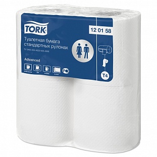 Бумага туалетная TORK 120158 T4 2-сл.4 рул/уп 24уп./блок