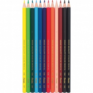 Карандаши цветные 12цв 6-гран Pentel Colour pencils CB8-12
