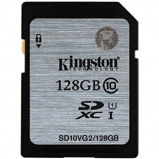 Карта памяти Kingston SDXC 128 Гб Class 10 UHS-I (SD10VG2/128 Гб)