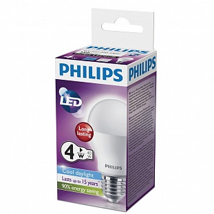 ��������.����� Philips LED Bulb 4W, 230V, ������ E27, 6500�, �����. �����
