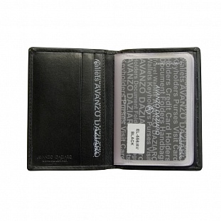 Футляр для кредитных карт 12 Aqua, нат. кожа, черный - 011AQ-556001