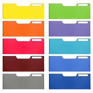 Панель декоративная для ящика большого Exacompta Modulodoc набор из 10 цветов
