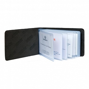 Визитница карманная Attache Selection на 32 визитки, черная, V010101