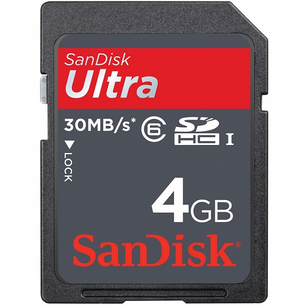 Карта памяти sdhc sandisk ultra