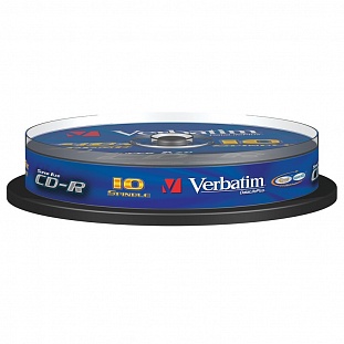 �������� ���������� Verbatim CD-R 700MB 52x CB/10 43429 Crystal