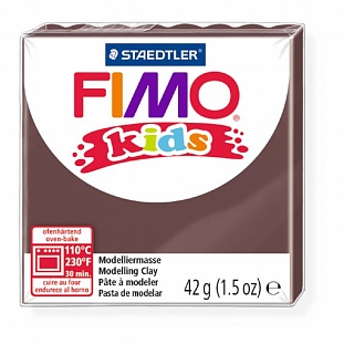 Глина полимерная коричневая, 42гр, FIMO, kids, 8030-7