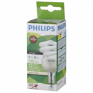 ��������.����� Philips CLL Tornado mini T2 8W 827 E14 ������ �����