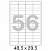 Этикетки самоклеящиеся MEGA LABEL 48,5х20,5 мм / 56 шт. на листе А4 (100 листов/уп Этикетки самоклеящиеся MEGA LABEL 48,5х20,5 мм / 56 шт. на листе А4 (100 листов/уп