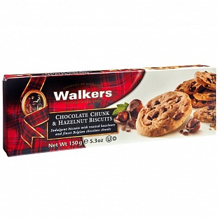 Печенье Walkers с шок. и лес.орех. 150г