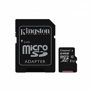   Kingston microSDX 64  Class 10 UHS-I (SDC10G2/64 ) + 