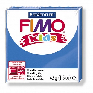 Глина полимерная синяя, 42гр, FIMO, kids, 8030-3