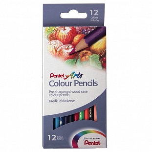 Карандаши цветные 12цв 6-гран Pentel Colour pencils CB8-12