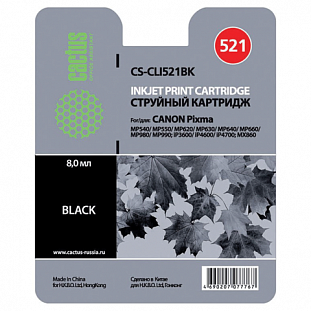   CANON (CLI-521Bk)  Pixma MP540/630/980,   CACTUS 