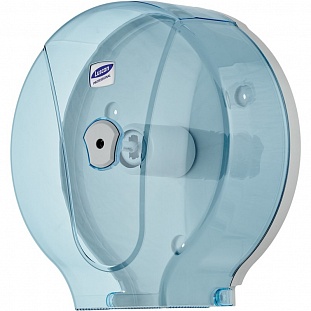 Держатель для туалетной бумаги Luscan Professional в рулонах макси, синий прозрачн.пластик