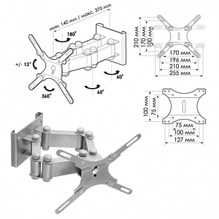 -    TRONE -130, VESA75-200/200, 15-32, 3 .,25 ,