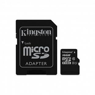   Kingston microSDHC 16  Class 10 UHS-I (SDC10G2/16 ) + 