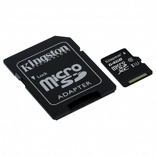   Kingston microSDX 64  Class 10 UHS-I (SDC10G2/64 ) + 