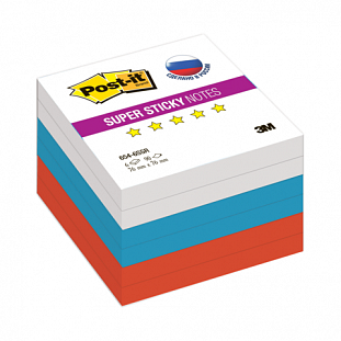 ����� ���������. (�������) POST-IT Super Sticky, �����.6��, ��������,  76�76��, 90�,������,654-6SSR