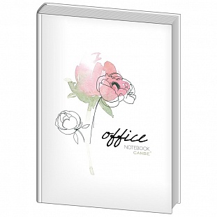 Бизнес-тетрадь 120л,кл,А5,Office Flowers, скоба, тв. пер(CBA5-120OF)