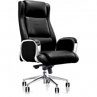 Кресло BN_Jl_Руководителя Echair-545 ML кожа черная, хром