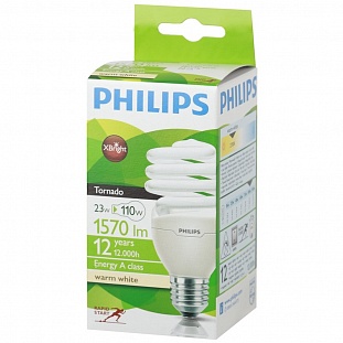 ��������.����� Philips CLL Tornado mini T2 23W 827 E27 ������ �����