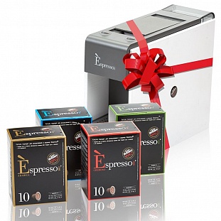 Набор капсул набор капсул Vergnano Espresso 4 вкуса 190 шт. + Кофемашина
